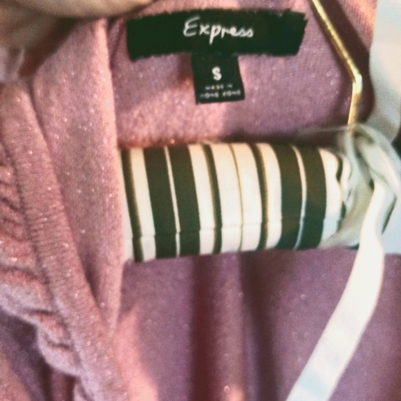 Pink and glittered form fitting hoody - Picture 3 of 6